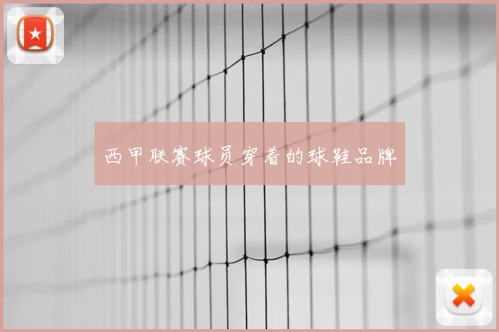 西甲联赛球员穿着的球鞋品牌